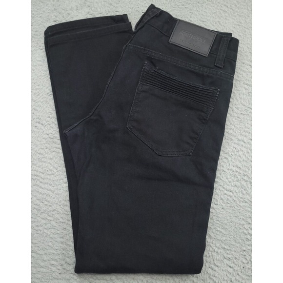 Southpole Men's 32x34 (30.5x32) Black Ribbed Jeans Y2K Skater Grunge Denim - Picture 1 of 9
